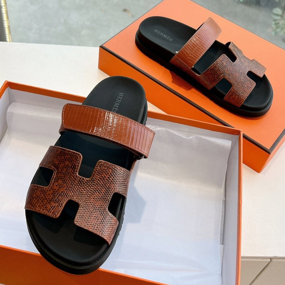 CHYPRE SANDAL IN PECAN BROWN LIZARD SKIN、mysite、Cacoeks