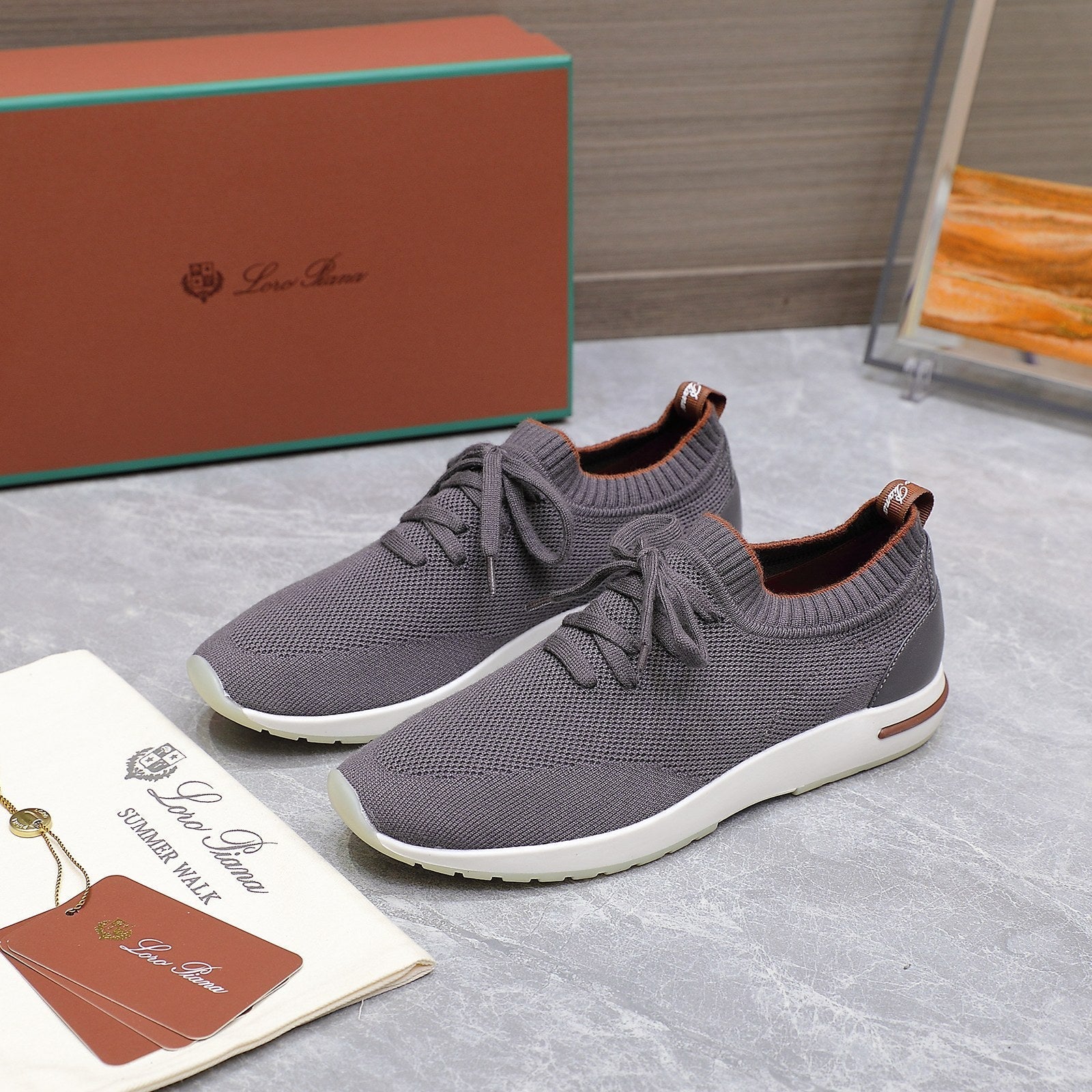 LP LADY FLEXY WALK SNEAKER IN GREY FABRIC、mysite、Cacoeks