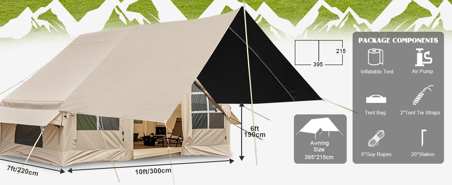 4 Person inflatable tent