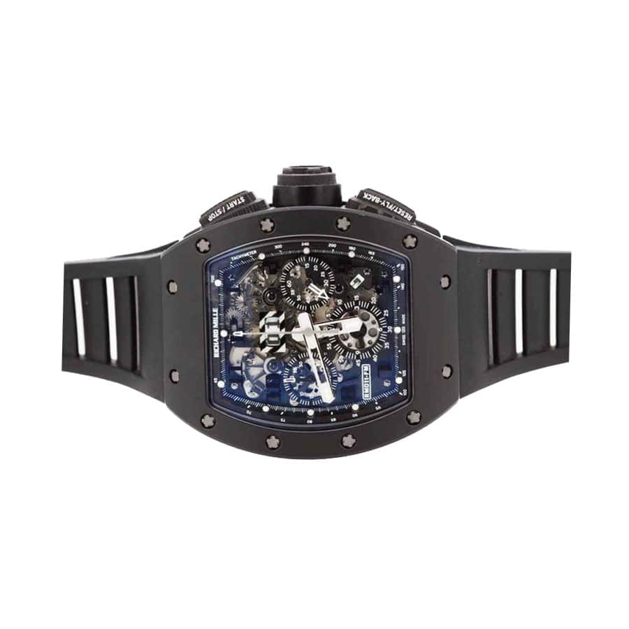 richard mille rm011 fm black phantom carbon fiber skeleton dial