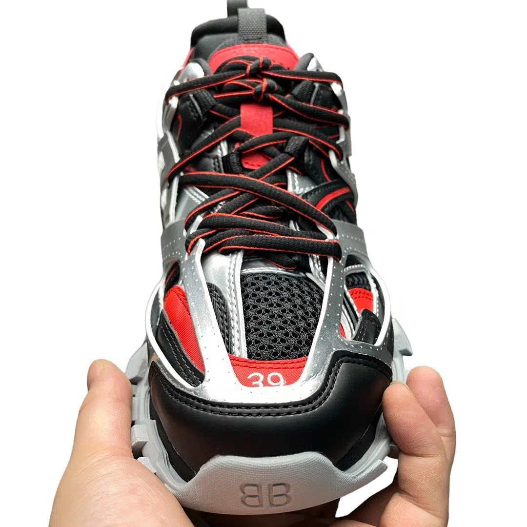 Balenciaga Track Sneaker In Black Red Silver、mysite、Cacoeks
