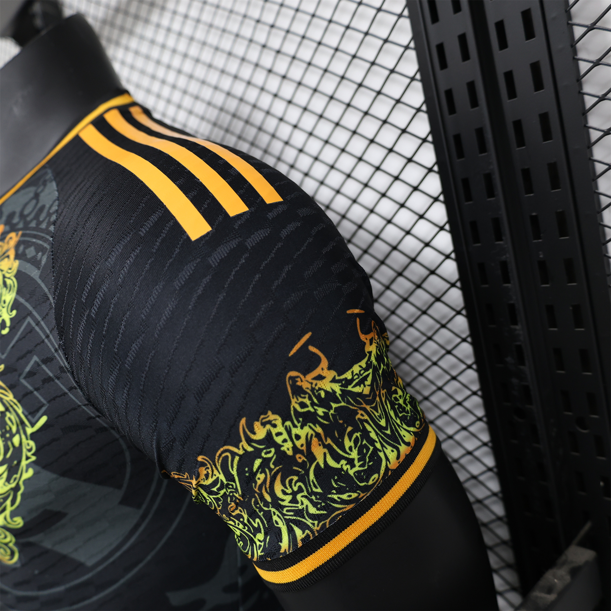 JerseysGala.com | Real Madrid 24-25 Yellow Loong Black Special Edition Jersey - Player Version -Customize Name, Number and Patch | Worldwide Shipping