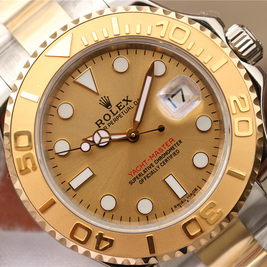 brand Yacht-Master 1 Goldmix (Gold and Blue Dial) 168623 Stainless Steel 40mm luxury watch for sale – NeveReL