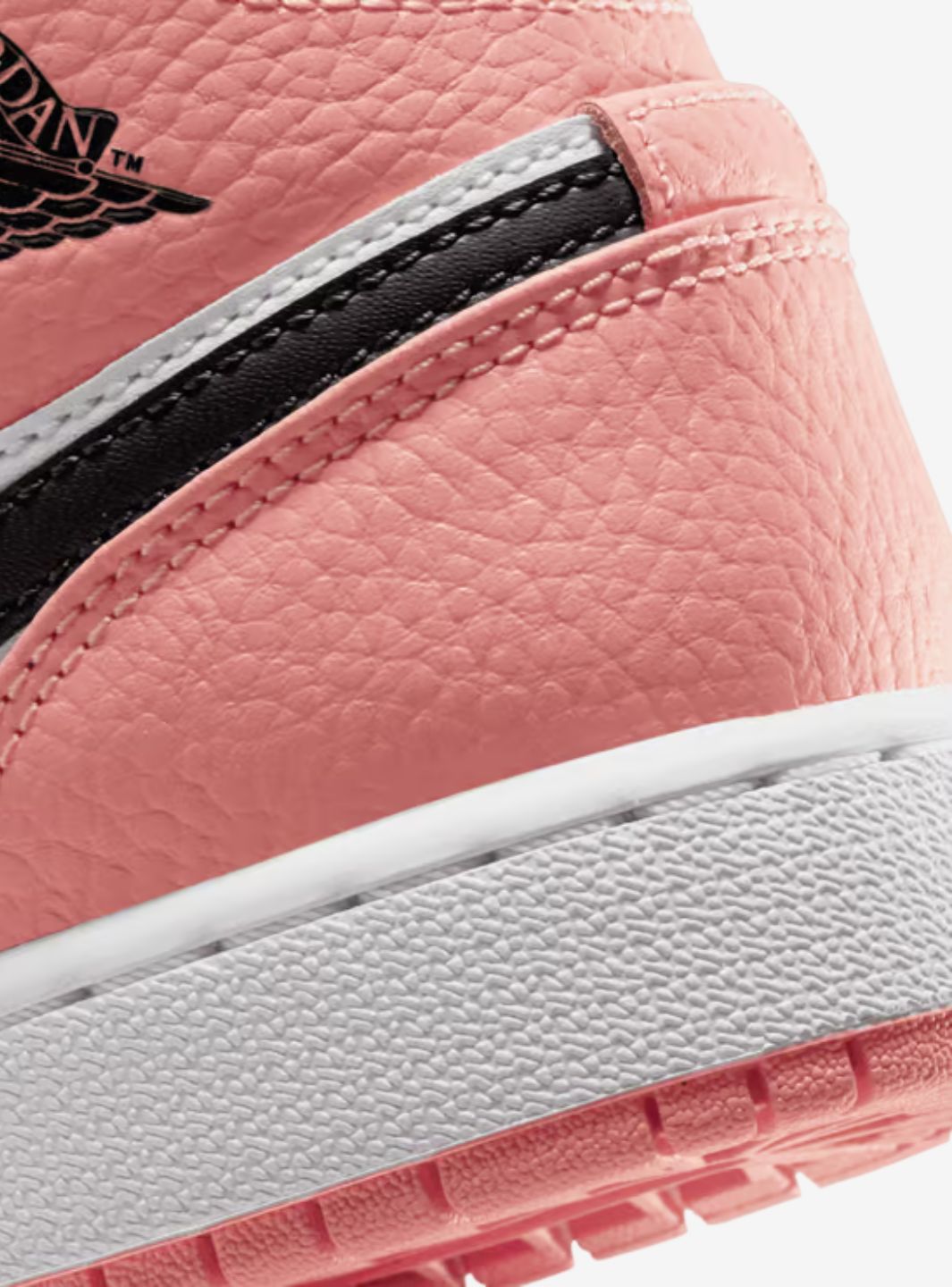 Air Jordan 1 Mid Pink Quartz、JORDAN、Cacoeks