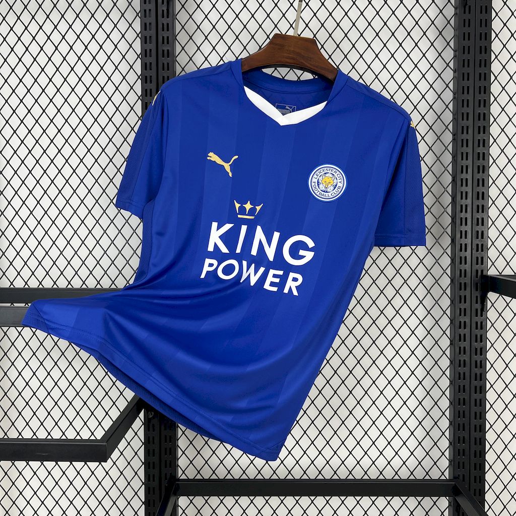 ManixJersey.com | Retro Leicester City 2015-16 Home Jersey -Customize Name, Number and Patch | Worldwide Shipping
