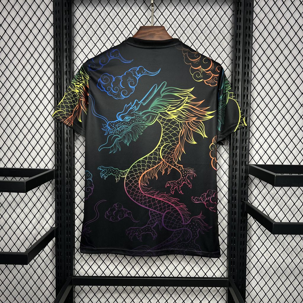 JerseysGala.com | Real Madrid 24-25 Black Colorful Dragon Speical Jersey - Fans Version -Customize Name, Number and Patch | Worldwide Shipping