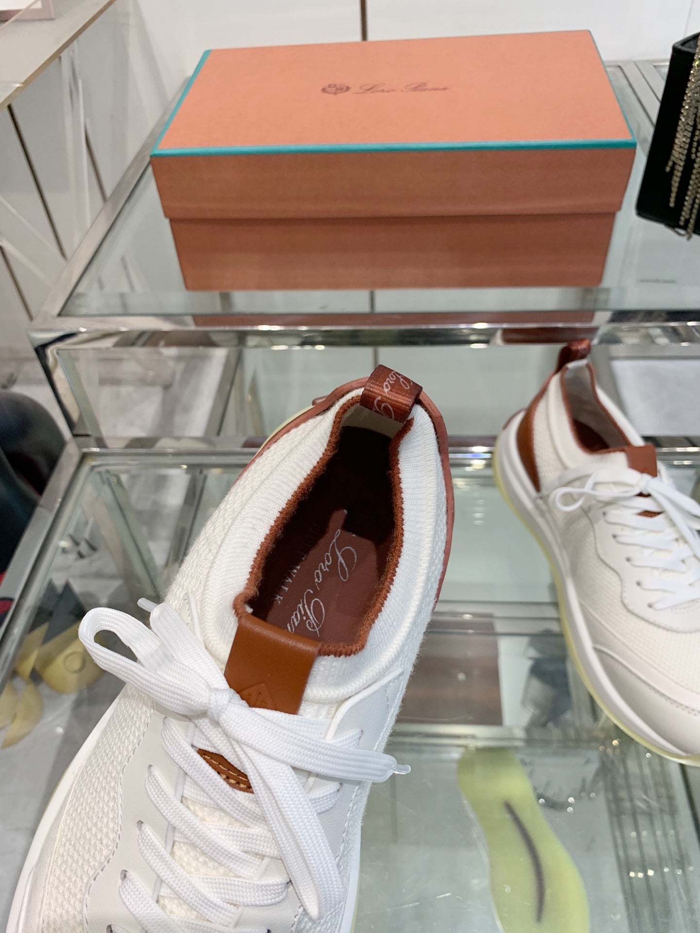 SNEAKER IN WHITE CANVAS MIX SUEDE WITH LAMBSKIN、mysite、Cacoeks