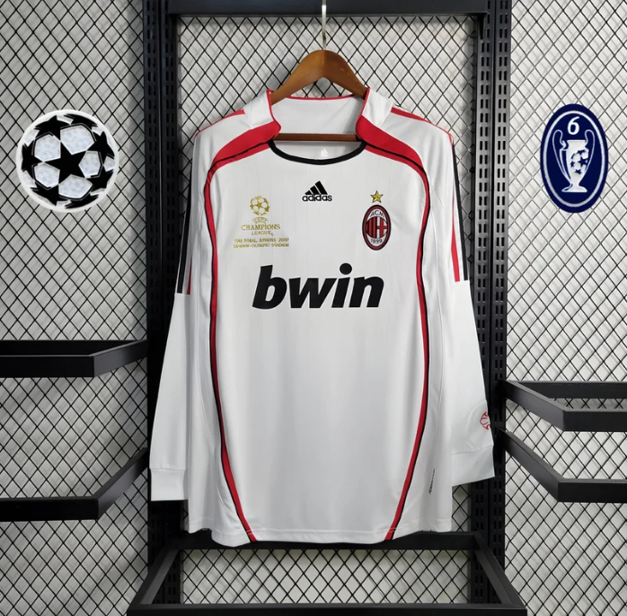 2006/2007 Retro Long Sleeve AC Milan Away Football Shirt 1:1 Thai Quality:football jersey mysite: unitedjerseyfootball 邓江浪:football