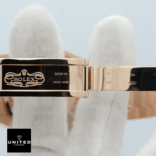 Rolex Day-Date 36 128235-0037 Replica Rose Gold Open Fold Clasp