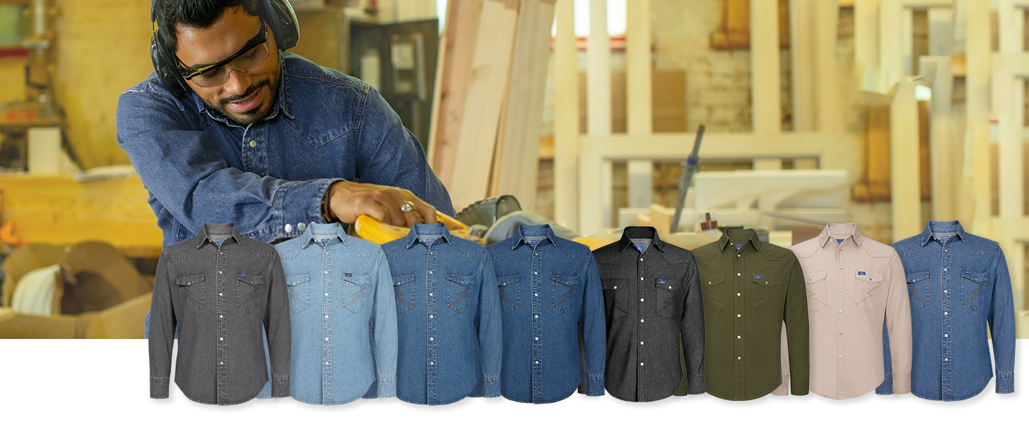Men's Denim Work Shirts