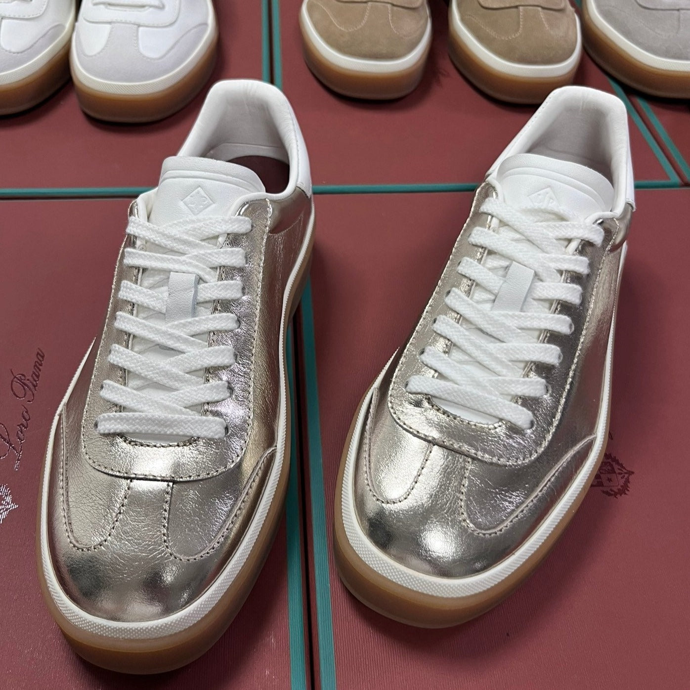 LP TENNIS WALK SNEAKERS SILVER CALFSKIN、mysite、Cacoeks