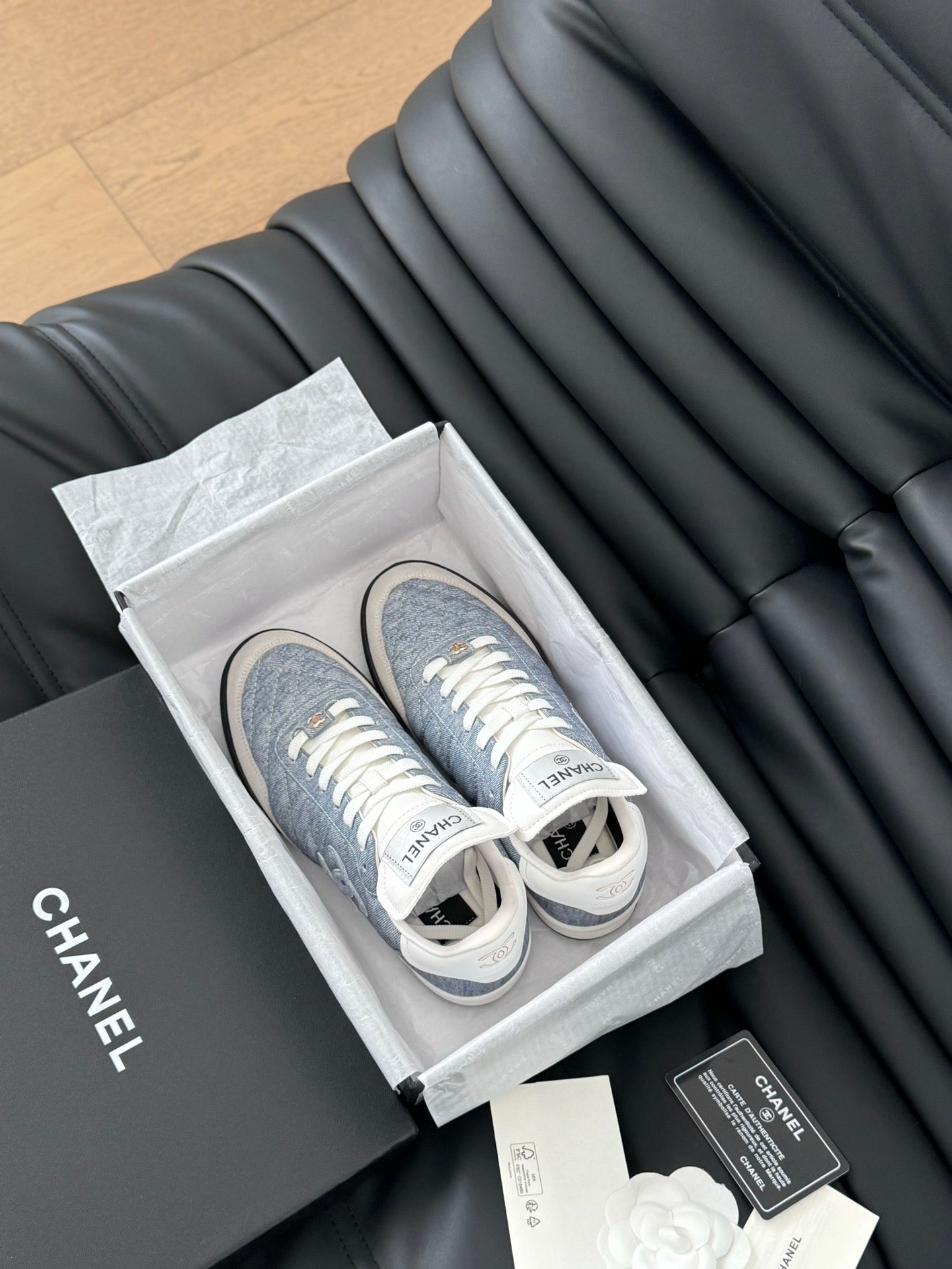 CC SNEAKER IN LIGHT BLUE MIX WHITE EMBROIDERED LAMBSKIN、mysite、Cacoeks