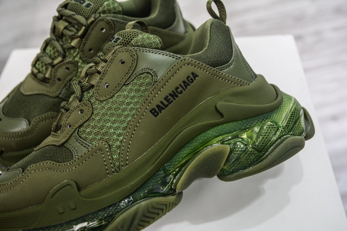 Balenciaga Triple S Clear Sole in Dark Green、mysite、Cacoeks