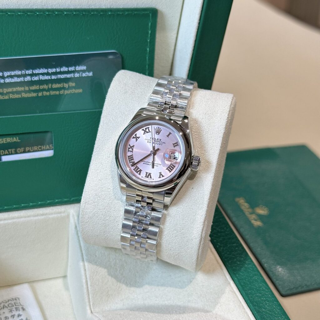 Đồng Hồ Rolex Nữ Datejust Mặt Hồng Fake Cao Cấp EW 31mm (1)