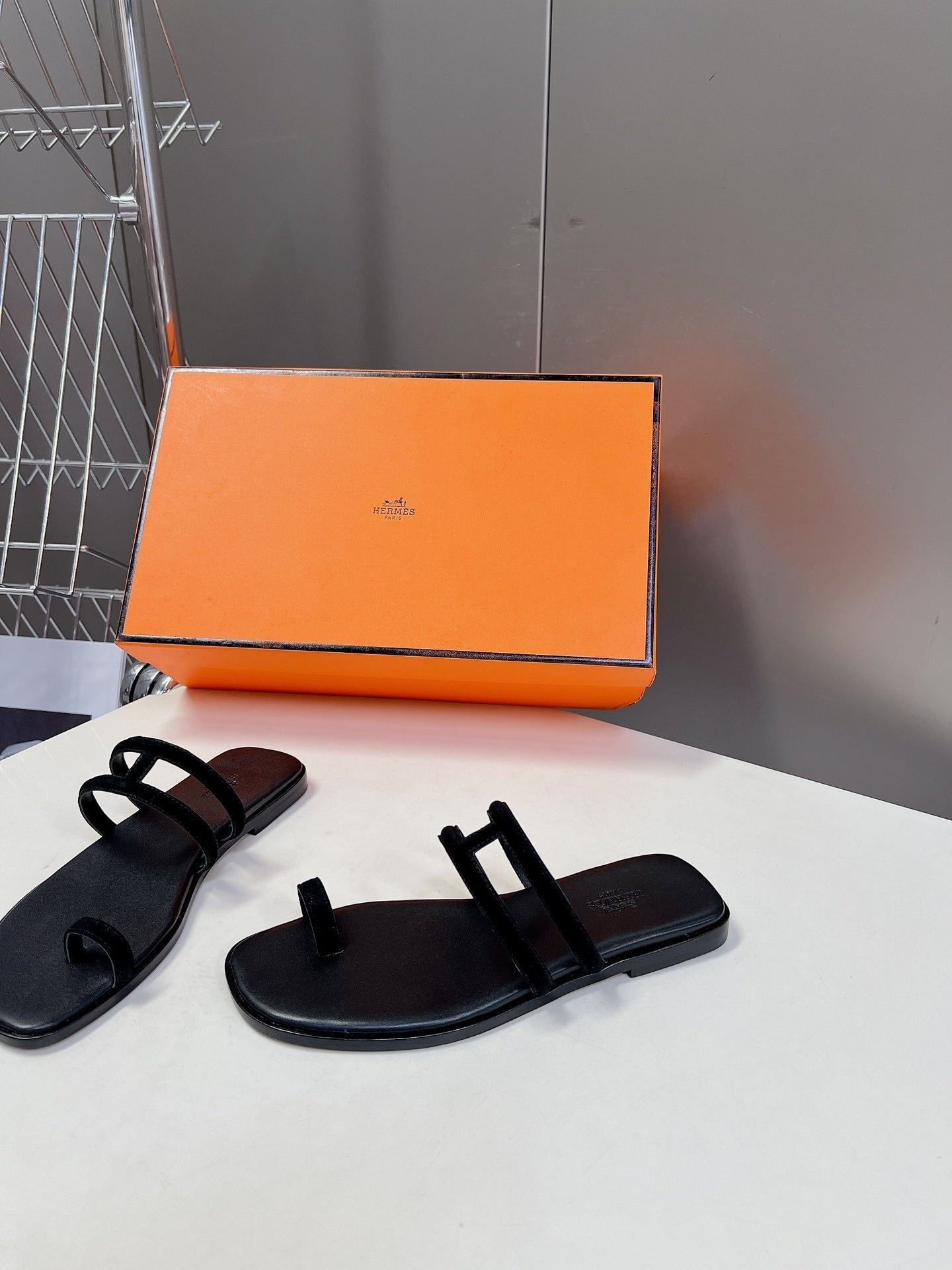 Georgia Sandals Black Suede Black Calfskin、mysite、Cacoeks