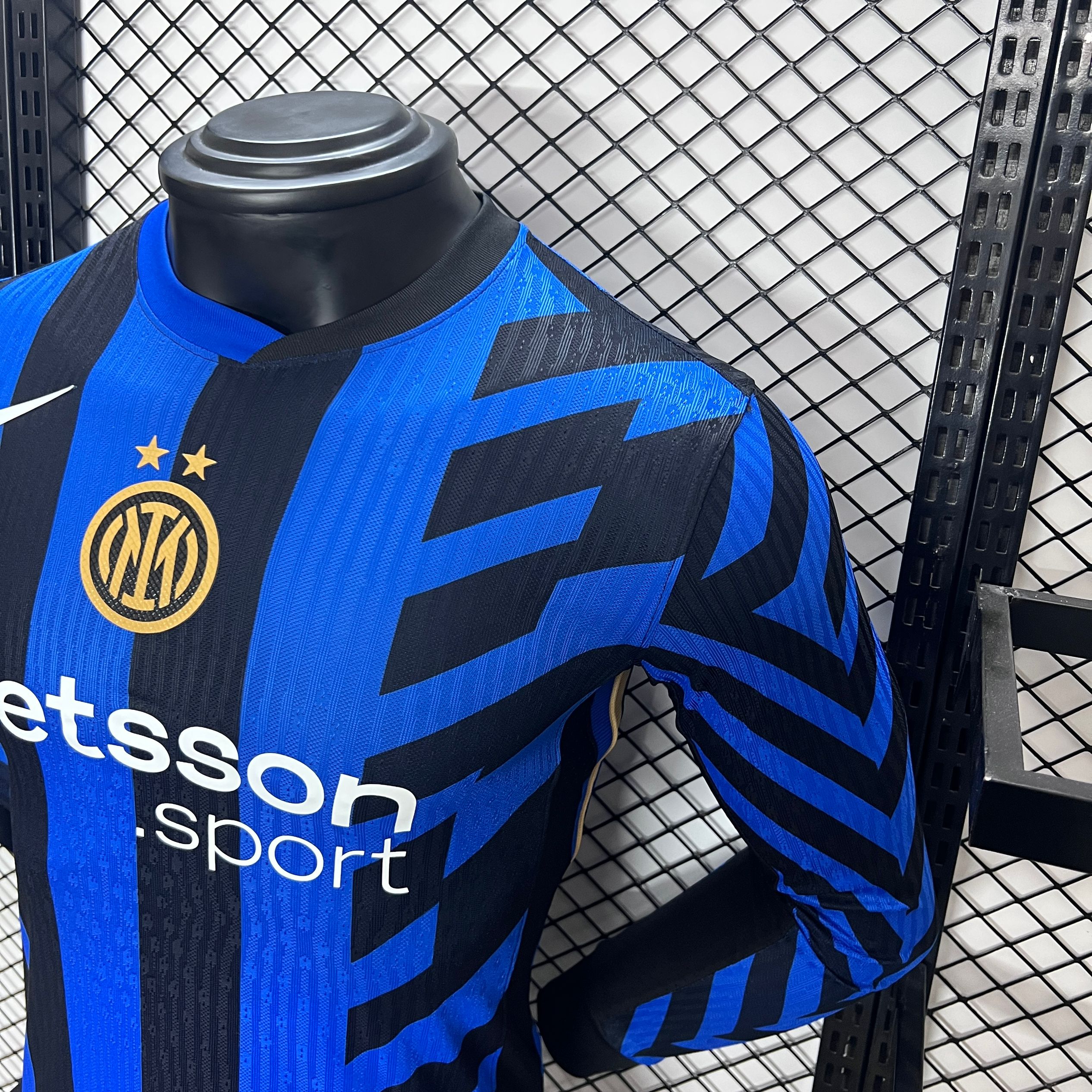 ManixJersey.com | Inter Milan 24-25 Home Long Sleeve Jersey - Player Version -Customize Name, Number and Patch | Worldwide Shipping