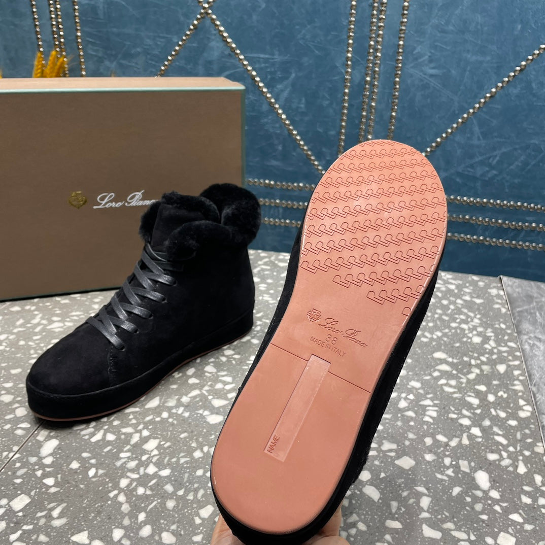 LP WINTER NUAGES HIGH SNEAKERS BLACK LAMBSKIN、mysite、Cacoeks