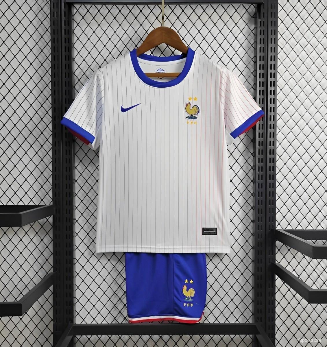 Higojerseys-France 2024 Away Stadium Kids Kit