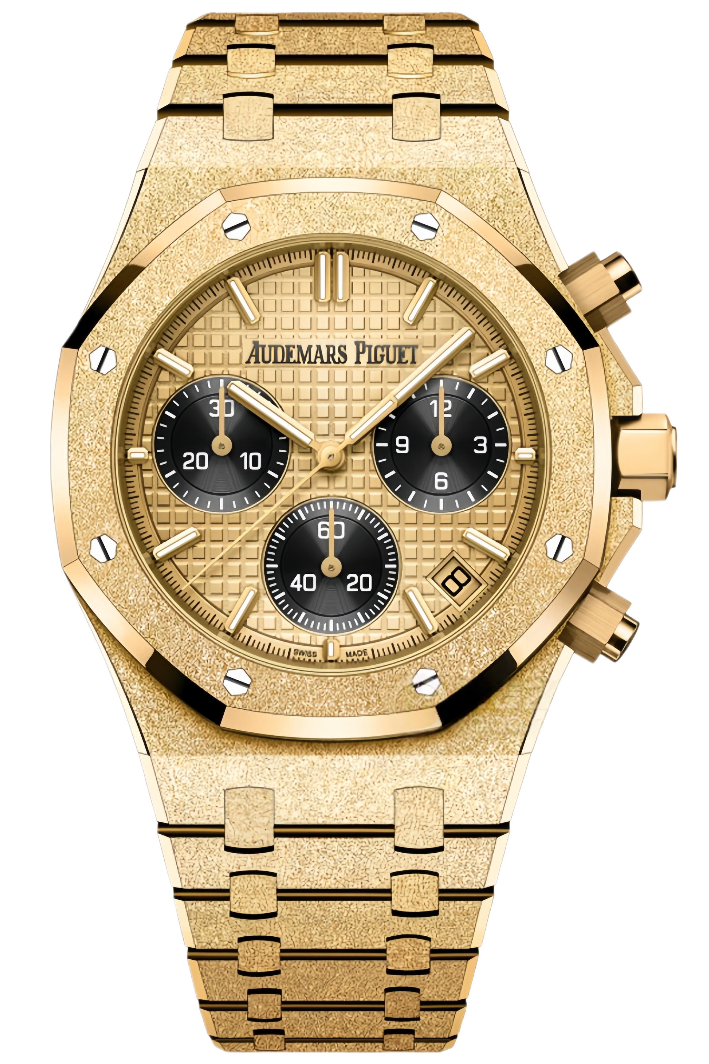 Audemars Piguet Royal Oak Offshore Chronograph Ref. 26240BA.GG.1324BA.01 Super Clone Watch – 44mm Yellow Gold Case Blue Dial Swiss Replica