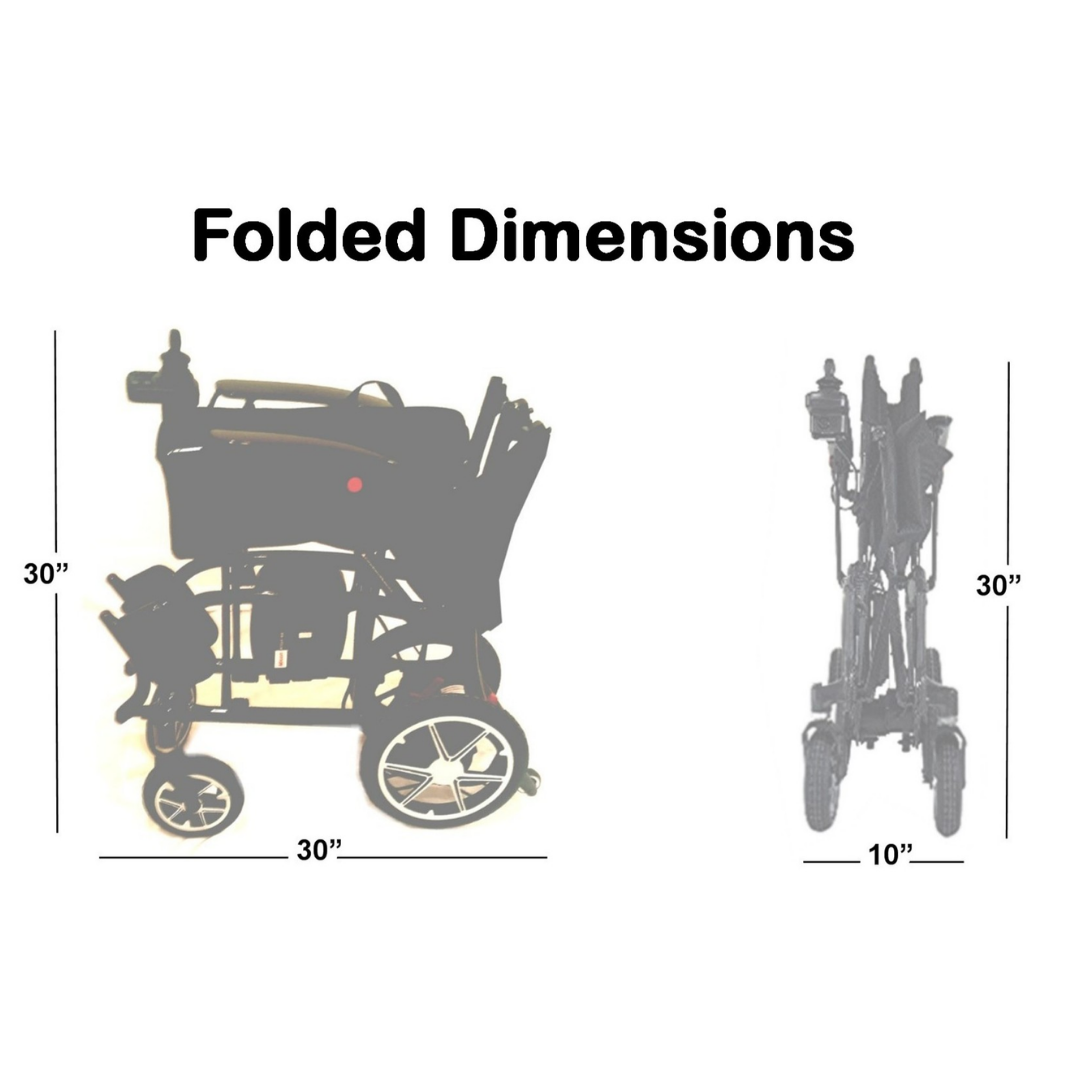 Helium Power Wheelchair compact design for effortless travel.