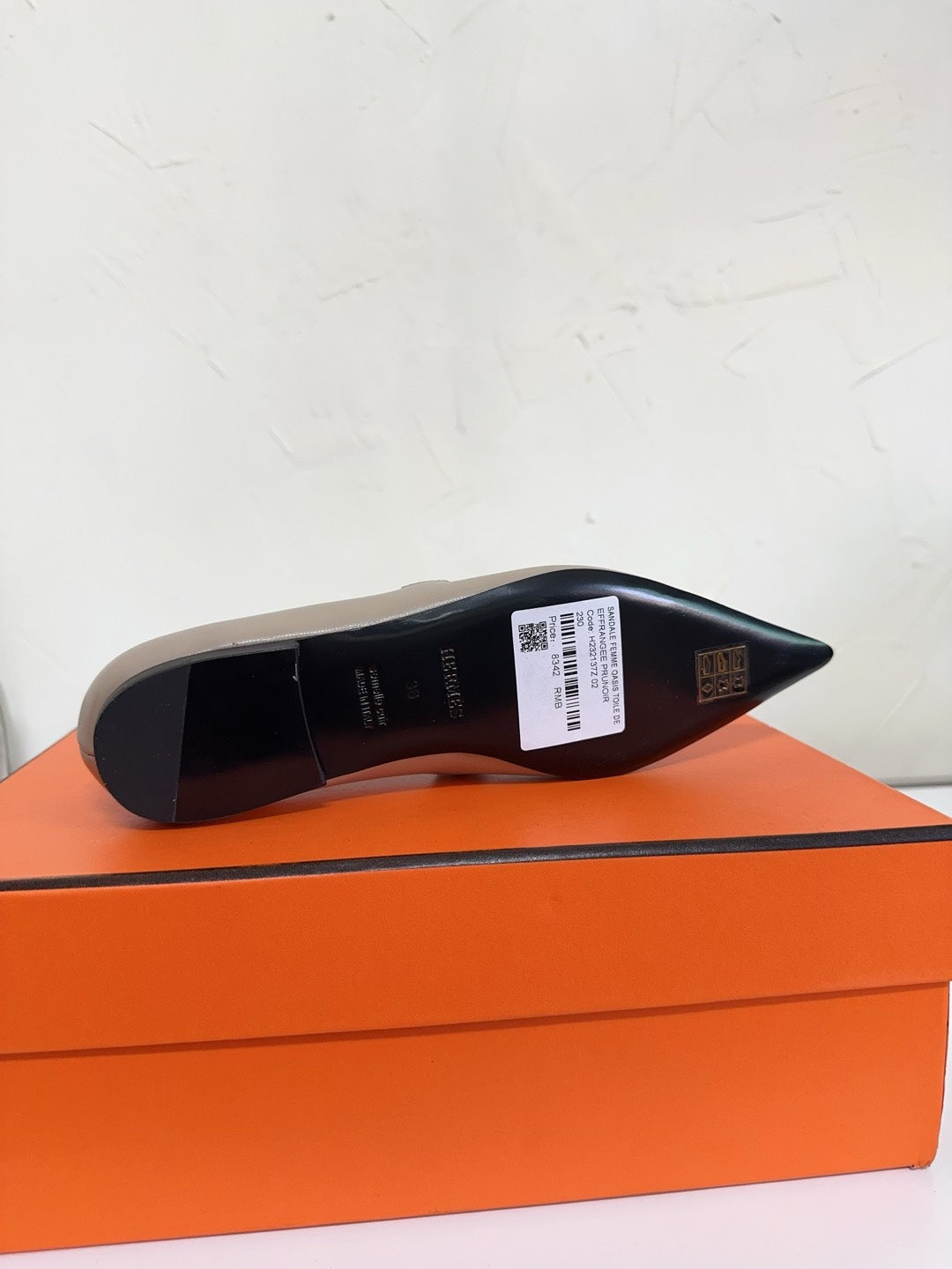 KIARA FLAT PUMP IN KHAKI BROWN CALFSKIN、mysite、Cacoeks