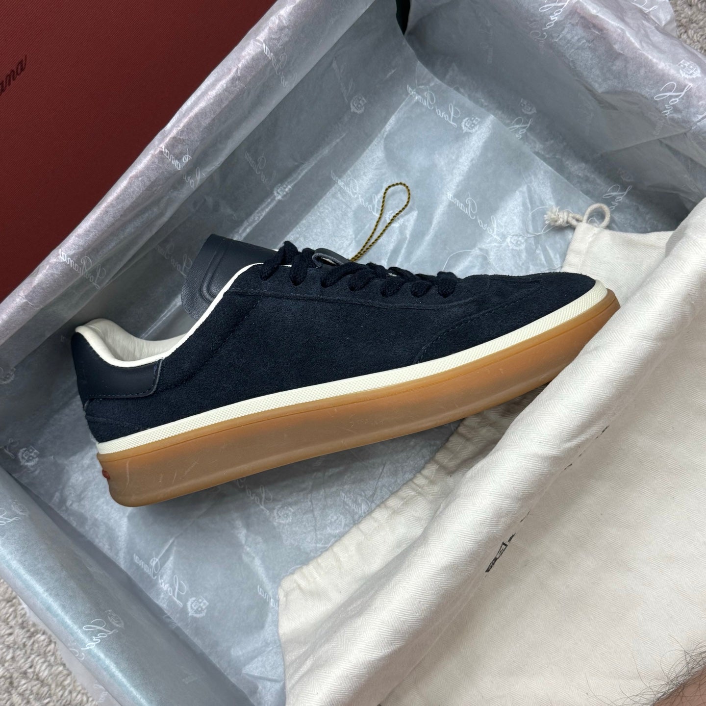 LP TENNIS WALK SNEAKERS IN NAVY BLUE SUEDE 384718、mysite、Cacoeks