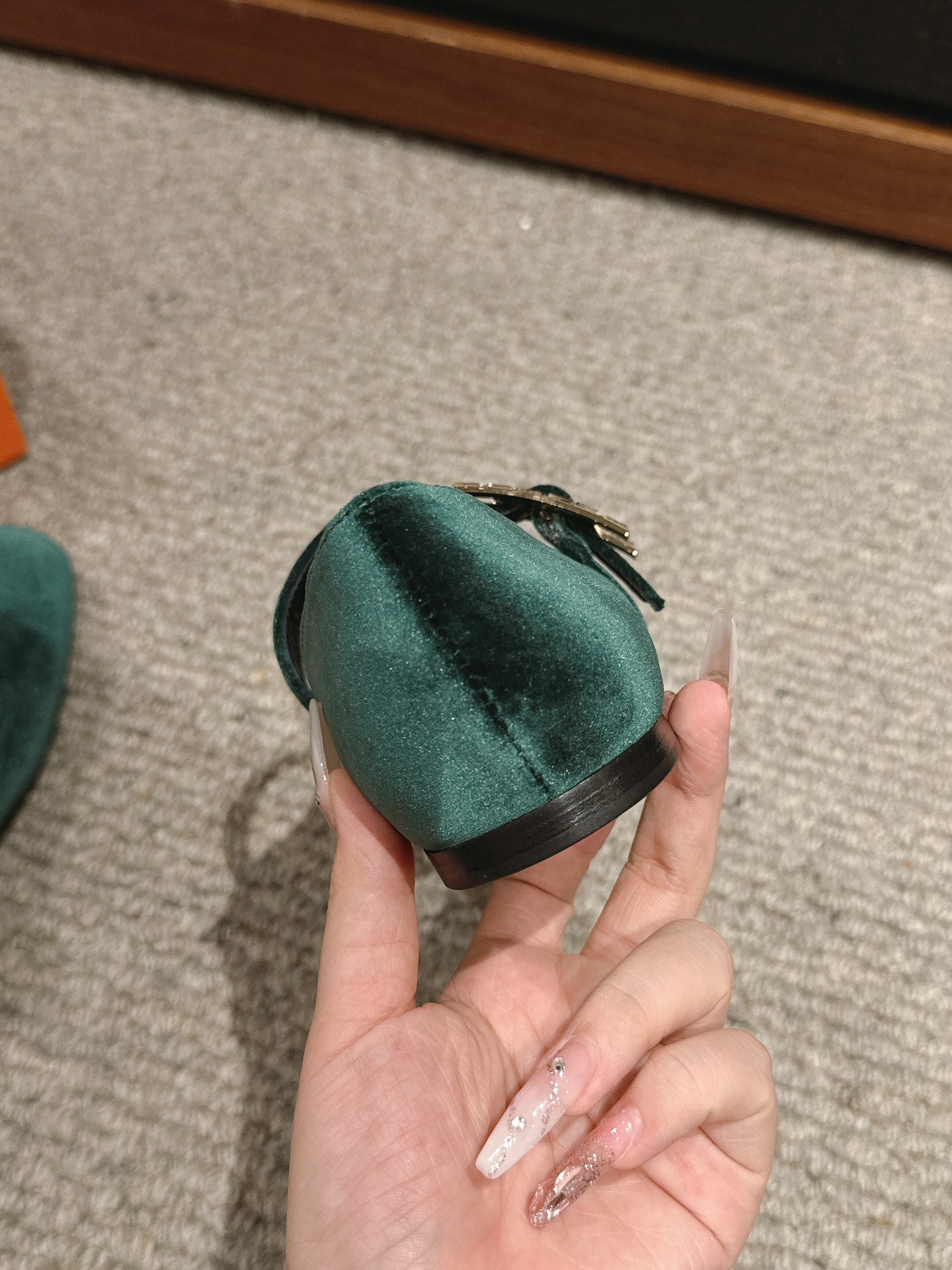 JANE BALLET FLAT CASTLETON GREEN VELVET、mysite、Cacoeks