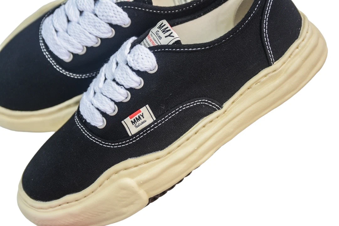 Maison Mihara Yasuhiro Baker Vintage-Like OG Sole Canvas Low-top Sneaker Black、mysite、Cacoeks
