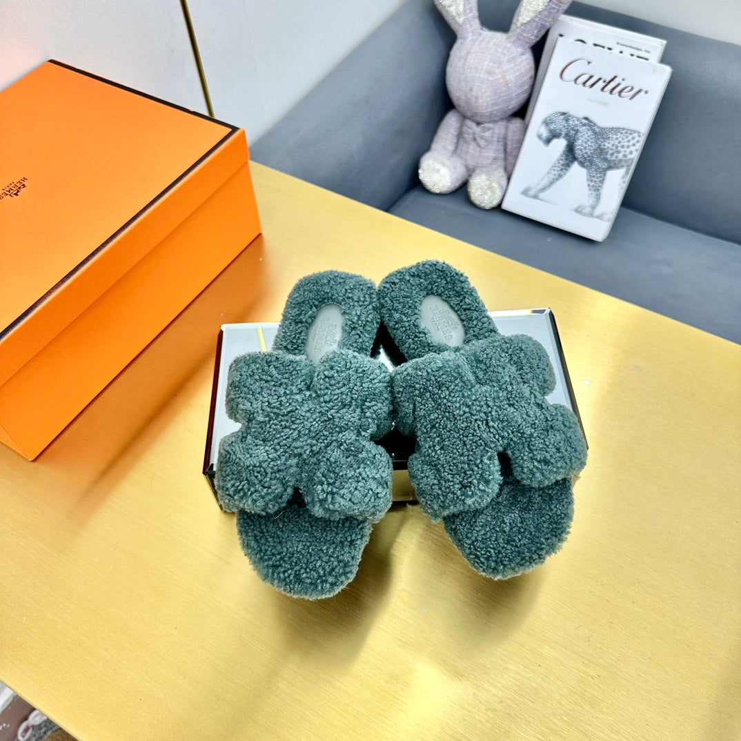 0RAN SHEARLING SANDALS FOREST GREEN、mysite、Cacoeks