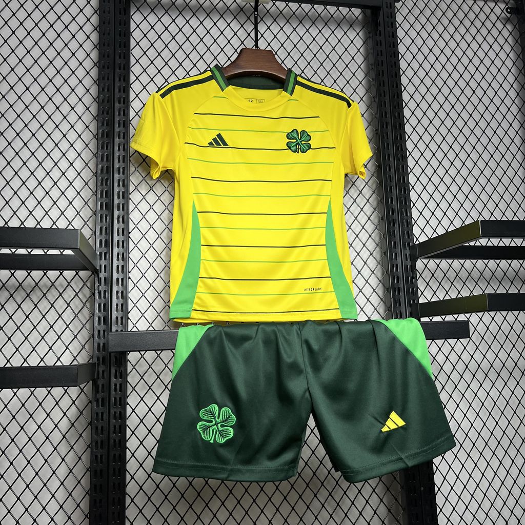 Higojerseys-Celtic 24-25 Away Kids Kit