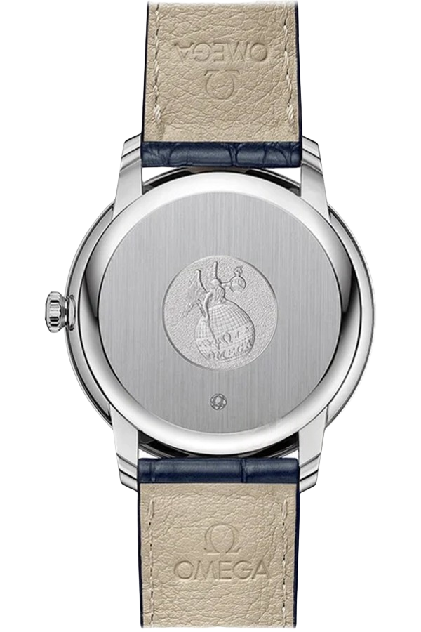 Omega De Ville Ref. 424.13.40.20.03.001 Super Clone Watch – Silver Dial Leather Strap Fake Replica