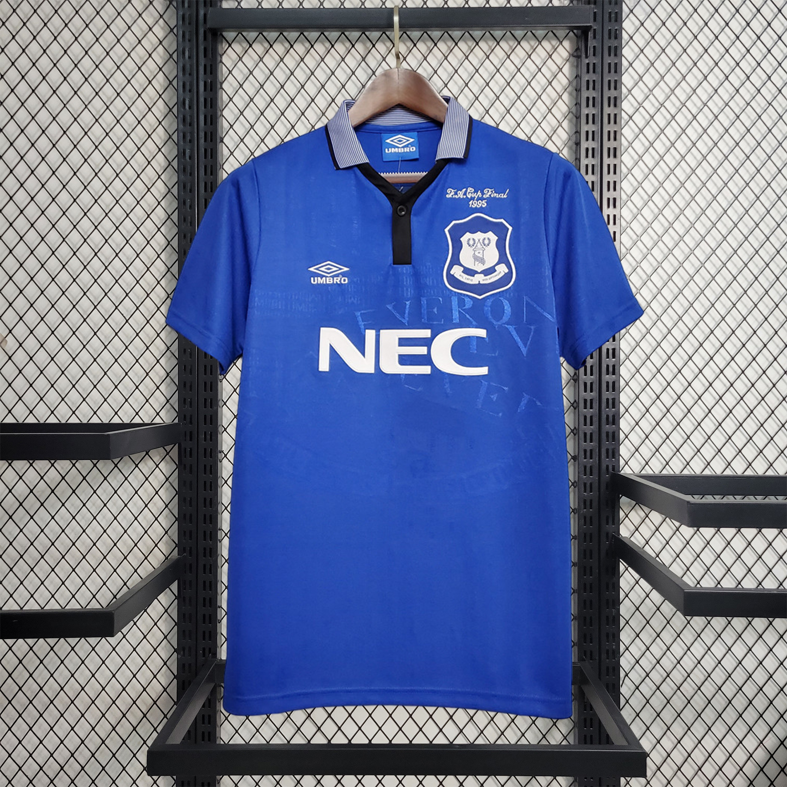 ManixJersey.com | Retro Everton 1995 FA Cup Final Jersey -Customize Name, Number and Patch | Worldwide Shipping