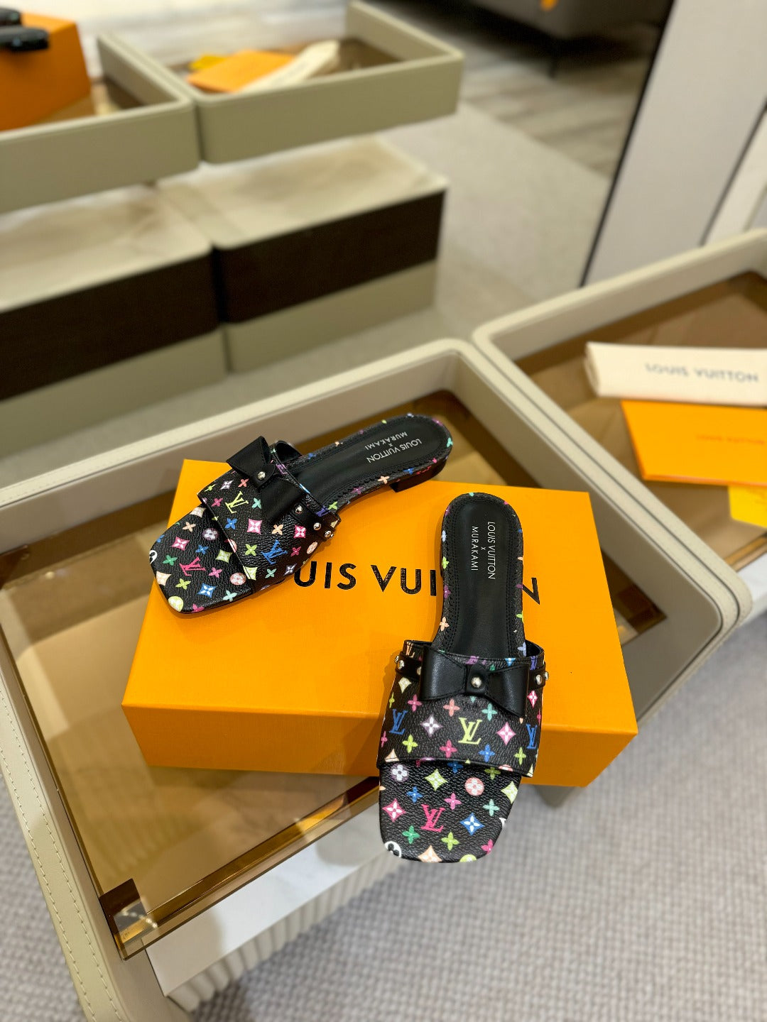 LV X TM 6AM FLAT MULE IN BLACK MONOGRAM CALFSKIN、mysite、Cacoeks