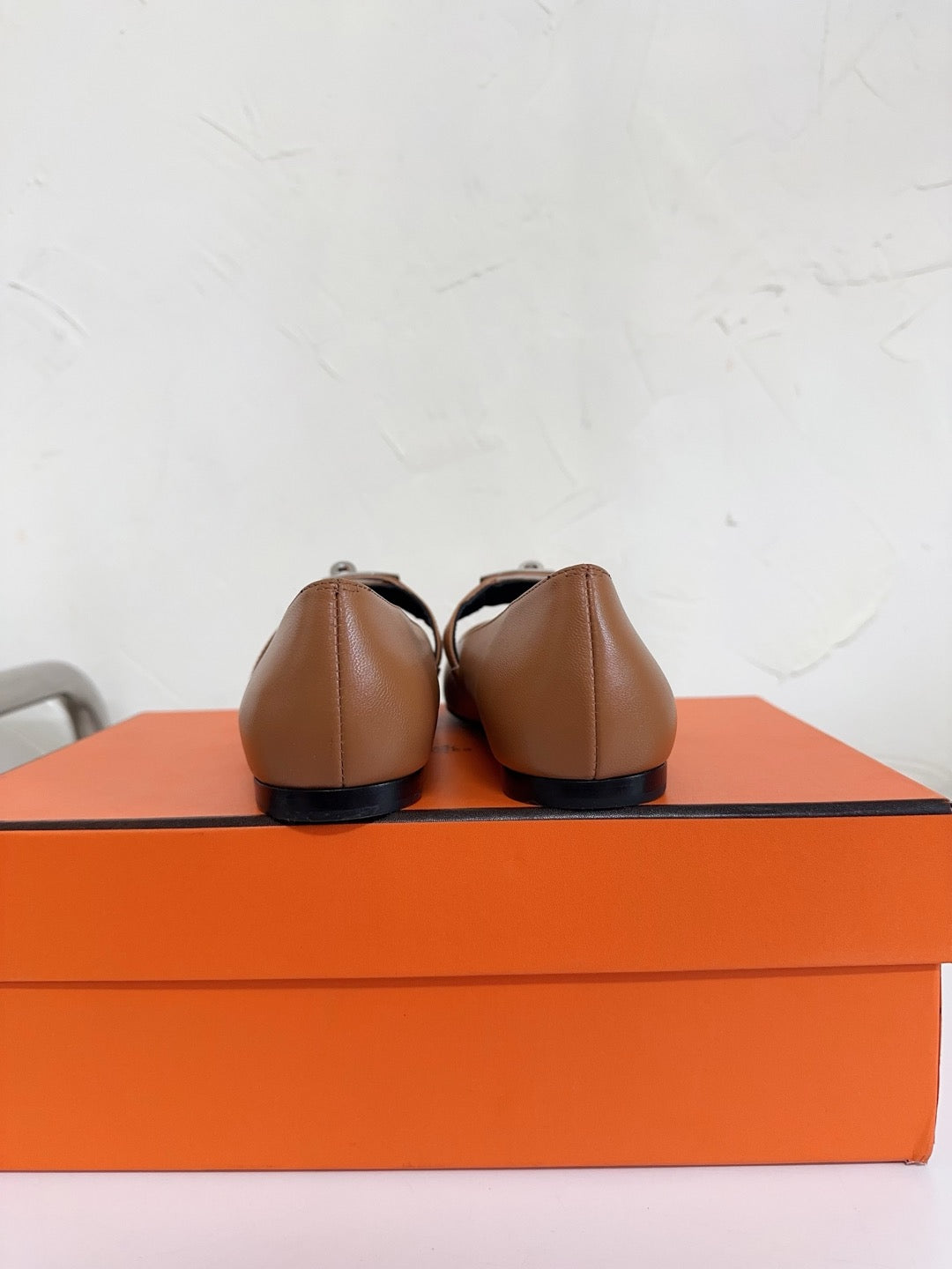 KIARA FLAT PUMP IN SEPIA BROWN CALFSKIN、mysite、Cacoeks