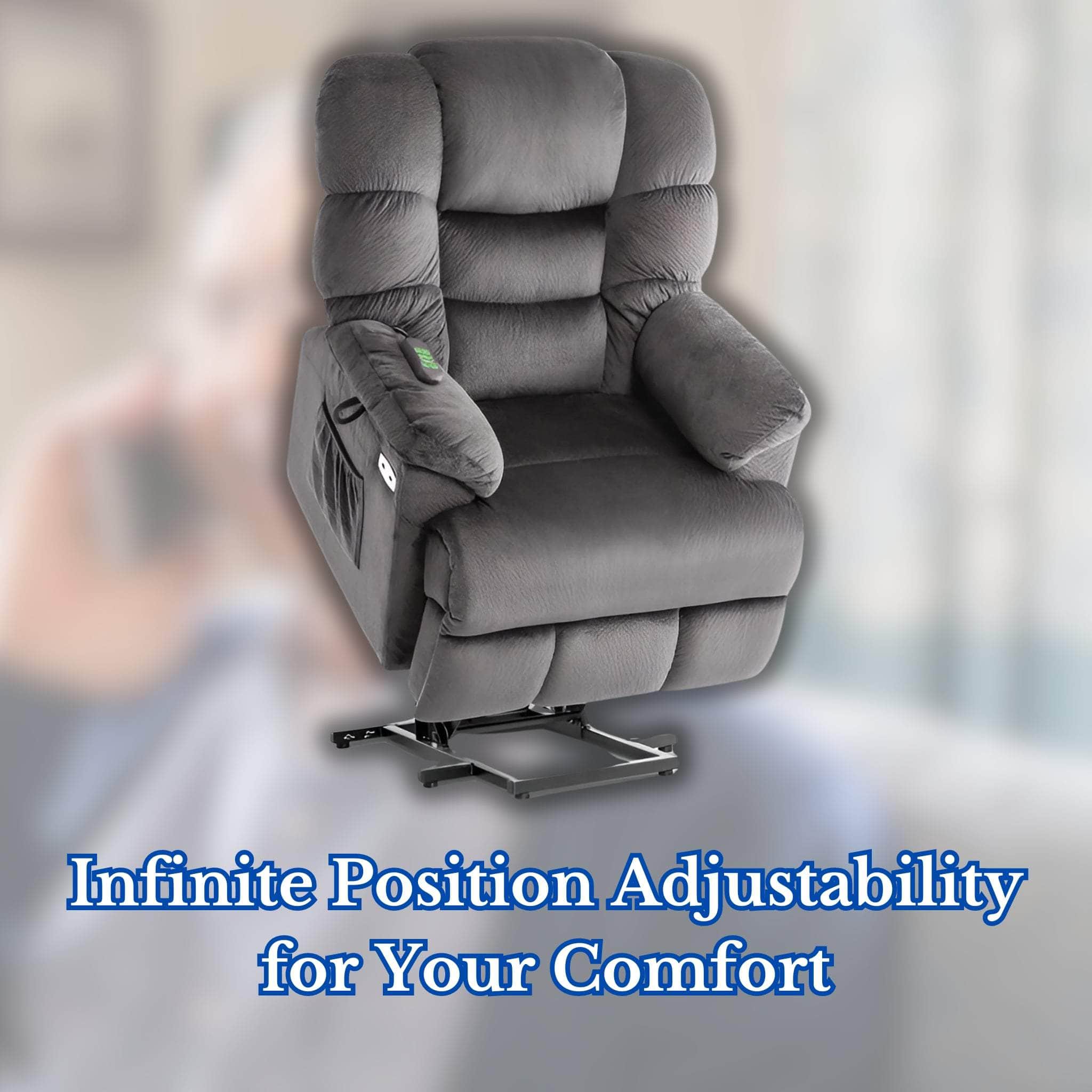 MCombo Dual Motor Power Lift Recliner: Infinite Position Adjustability for Your Comfort