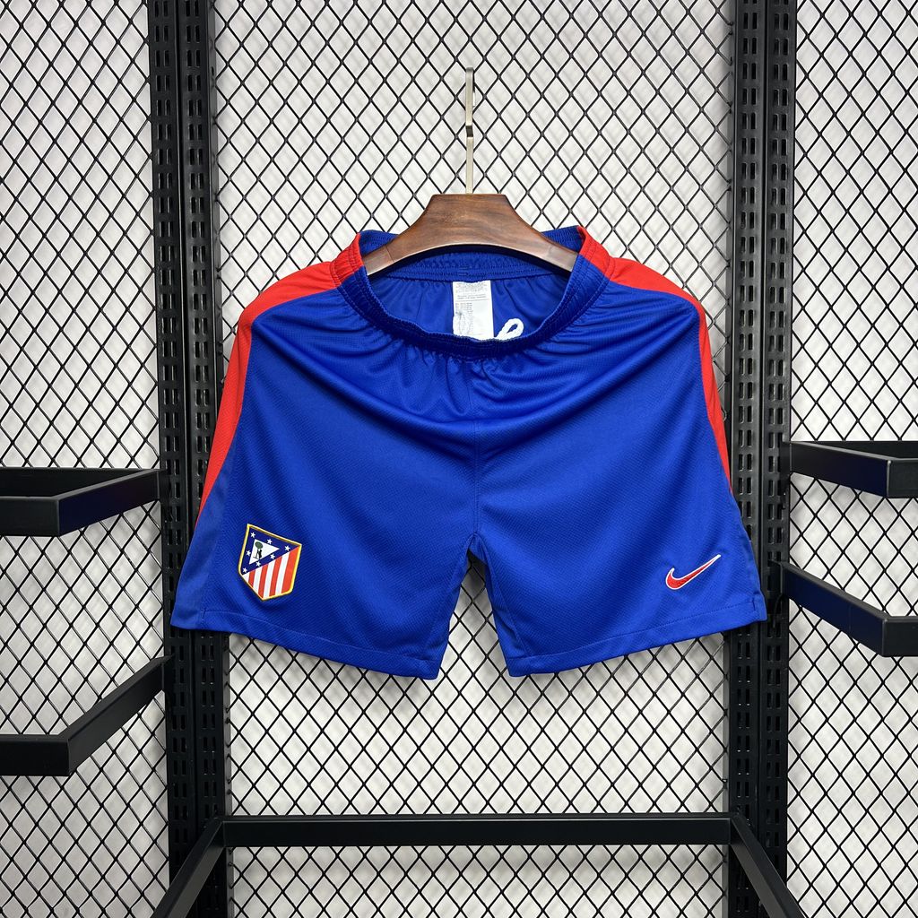 Higojerseys-Atletico Madrid 24-25 Home Stadium Shorts - Fans Version