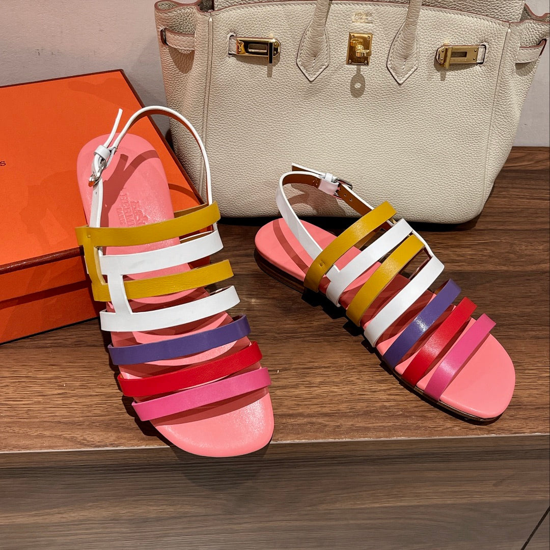 EPHESE SANDAL MULTI-COLOR CALFSKIN、mysite、Cacoeks