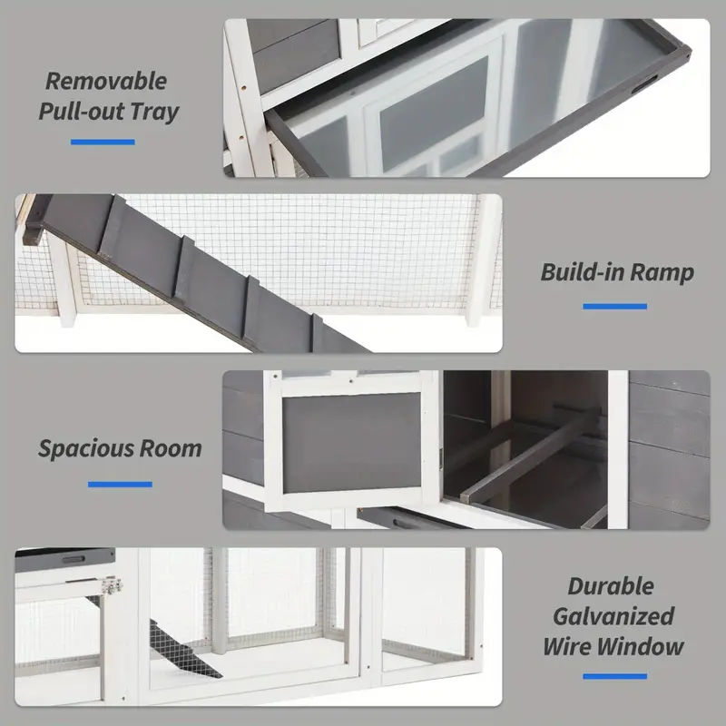 chicken coops 84 inch large coops with runs outdoor wooden coops poultry cages for 8 10 chickens walk in coops details 1