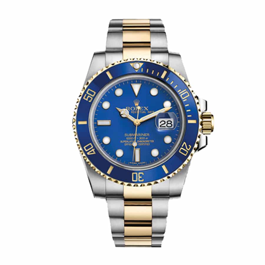 Rolex Submariner Date Two Tone Blue Dial 16613 Replica-fasswatch