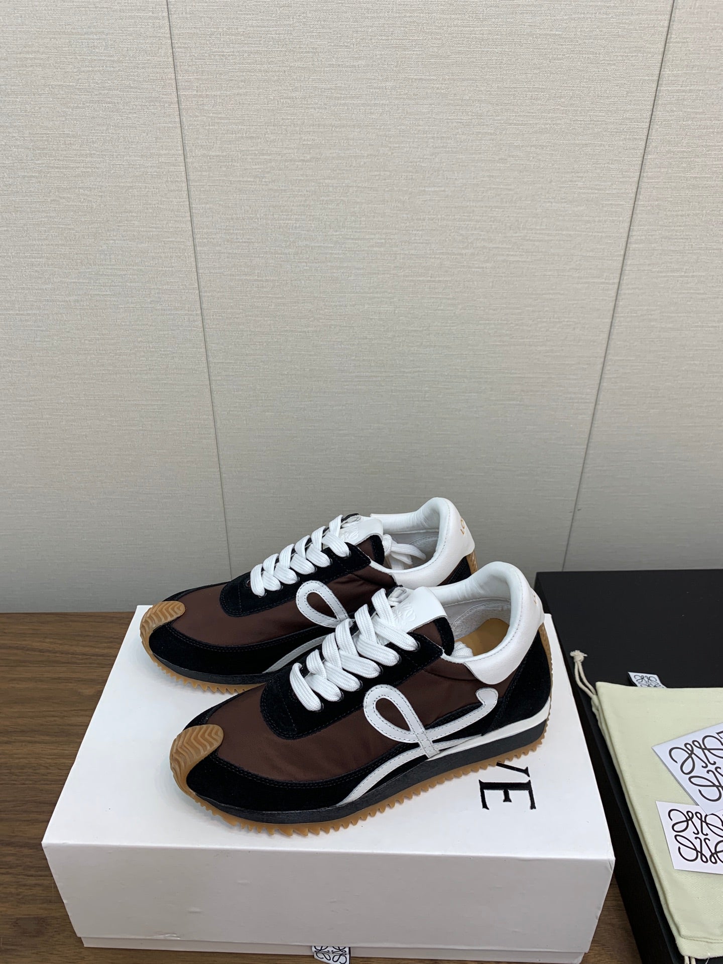 LW FLOW RUNNER SNEAKER BROWN BLACK SUEDE、mysite、Cacoeks