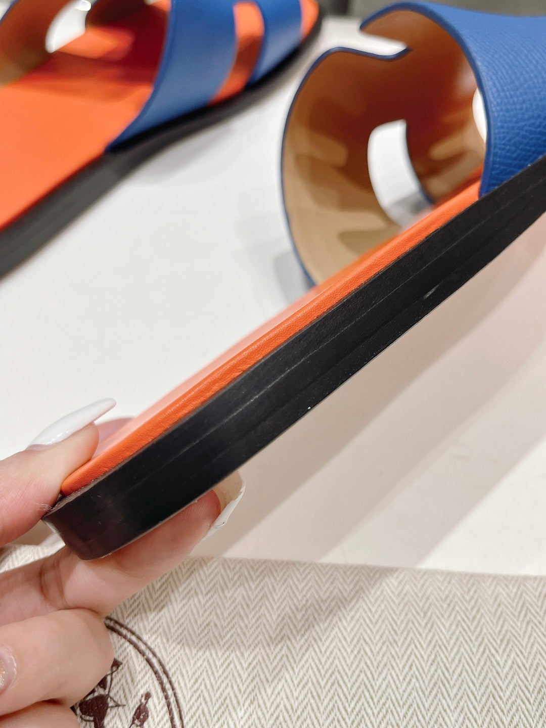 IZMIR SANDAL LIGHT ORANGE MIX LAPIS LAMBSKIN、mysite、Cacoeks