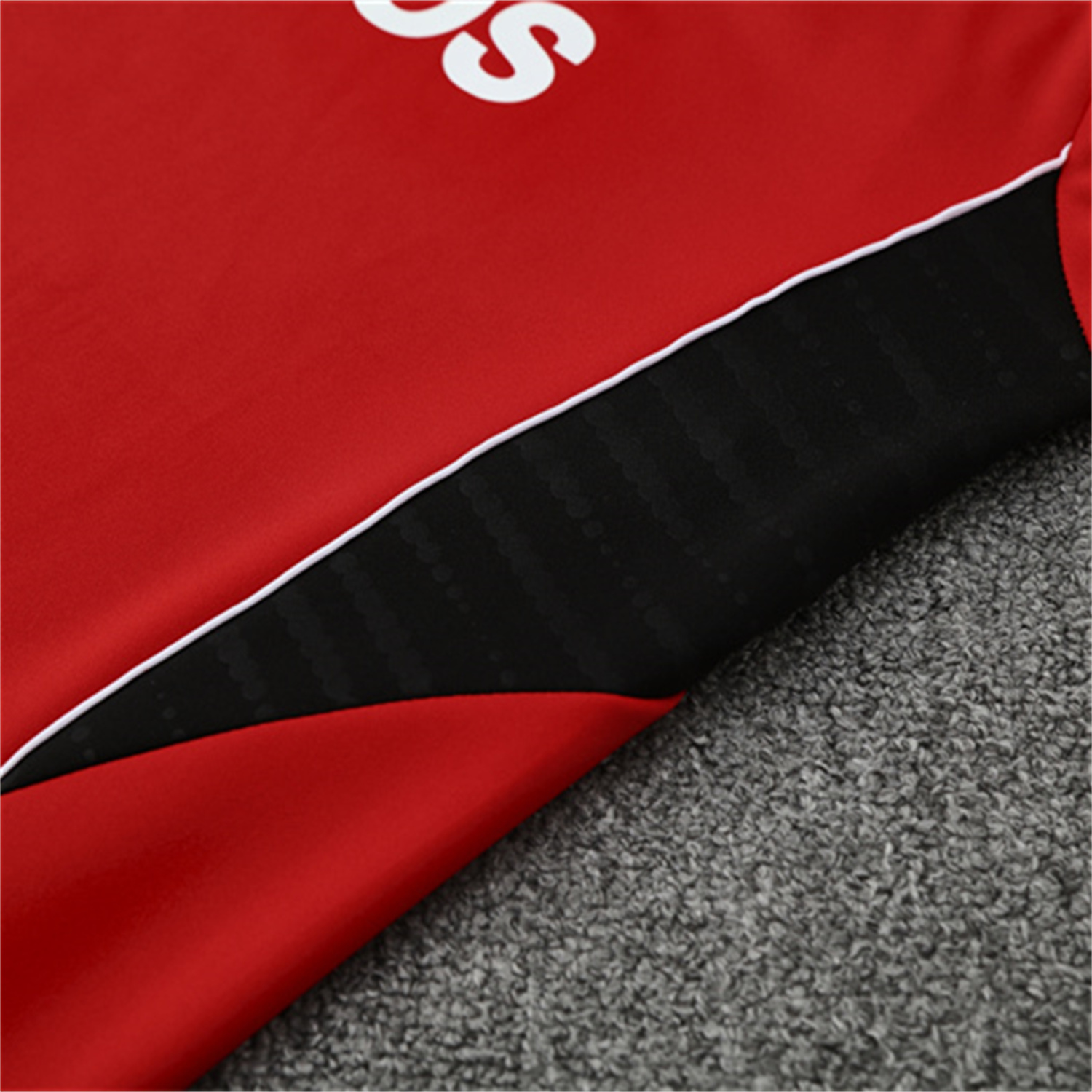 UltraTrikot-Manchester United 25-26 Kid Long Sleeves Training Set - Red Top & Black Pants