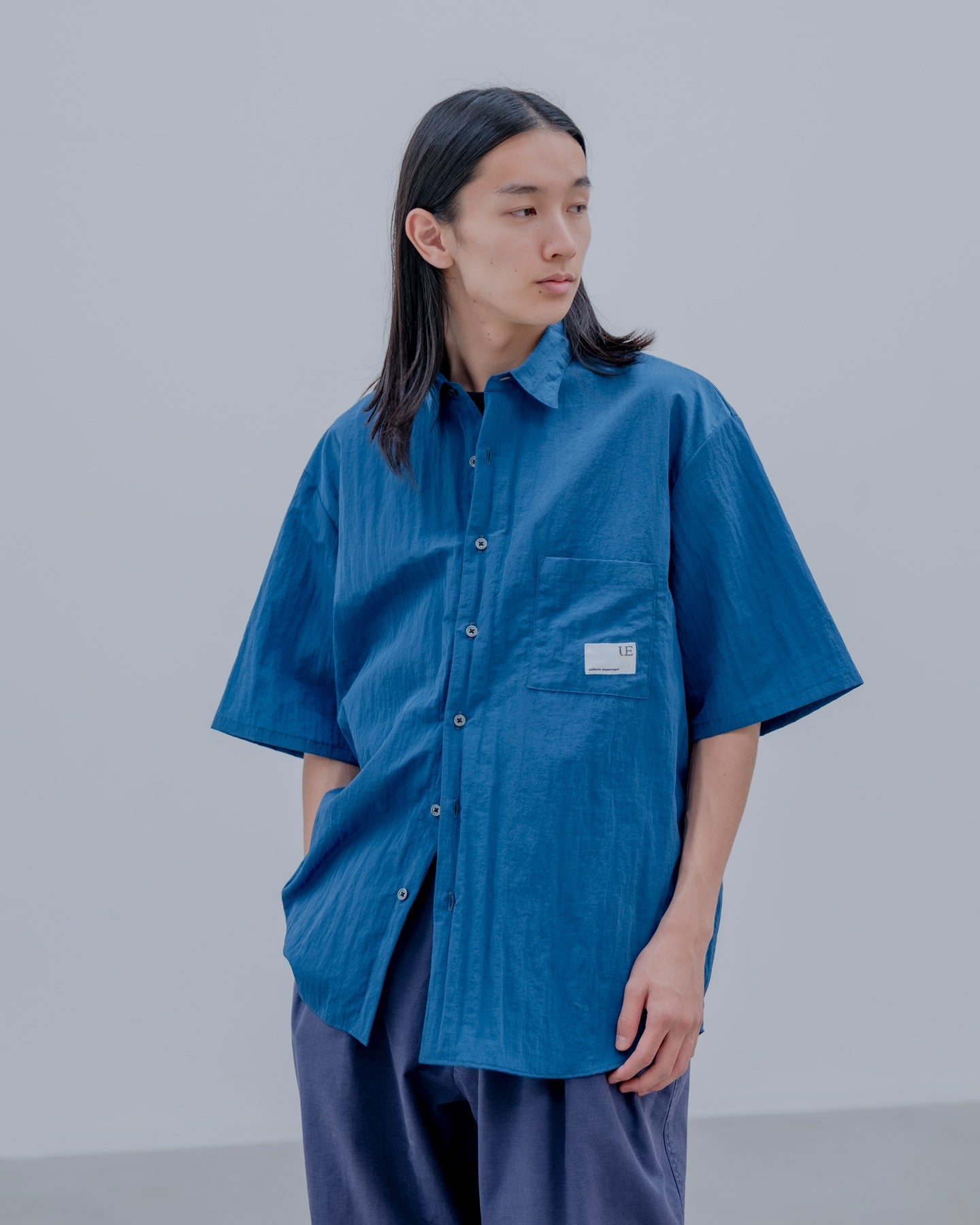 uniform experiment 25S/S CRYSTAL NYLON VENTILATION SHIRT  UE-250021 