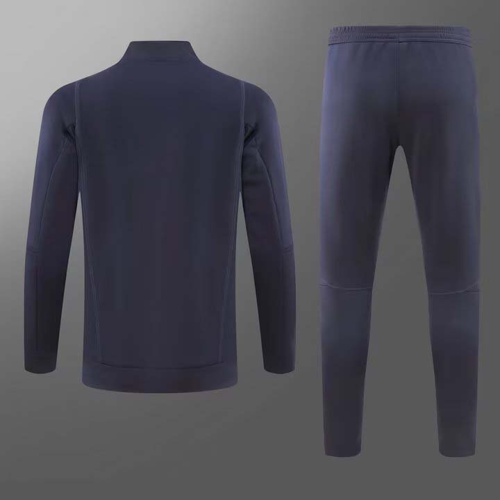 2023/2024 Real Madrid Long Zipped Jacket Navy blue Football Shirt Set:football jersey mysite: unitedjerseyfootball 邓江浪:football