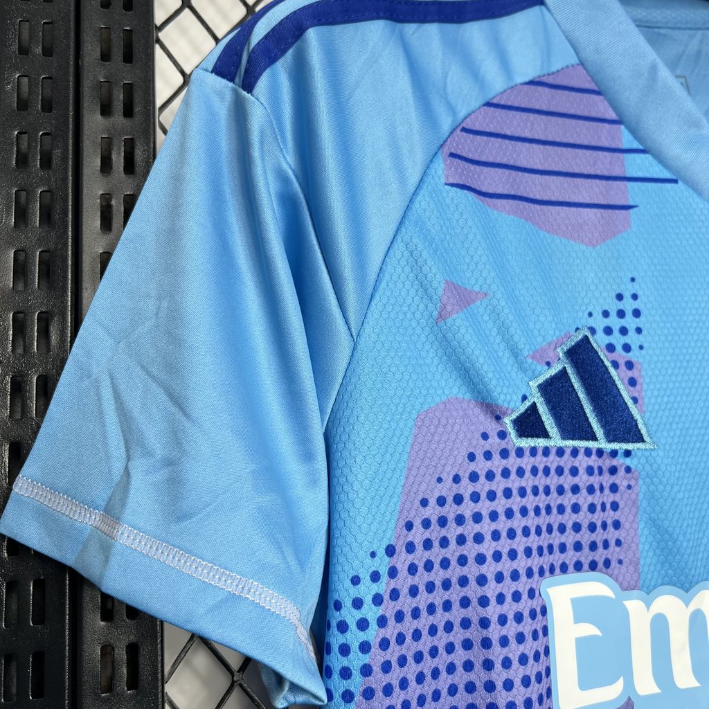 JerseysGala.com | Real Madrid 24-25 Blue Goalkeeper Jersey - Fans Version -Customize Name, Number and Patch | Worldwide Shipping