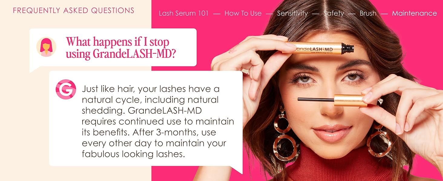 What happens if I stop using GrandeLASH-MD?