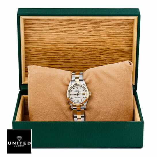 Ladies Datejust 26MM Replica 3 Rolex Datejust Oyster White Dial Replica in the rolex box