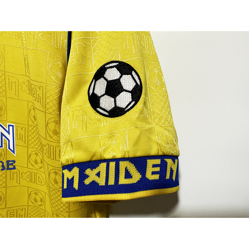 Higojerseys-Retro Iron Maiden 2008 Yellow Jersey