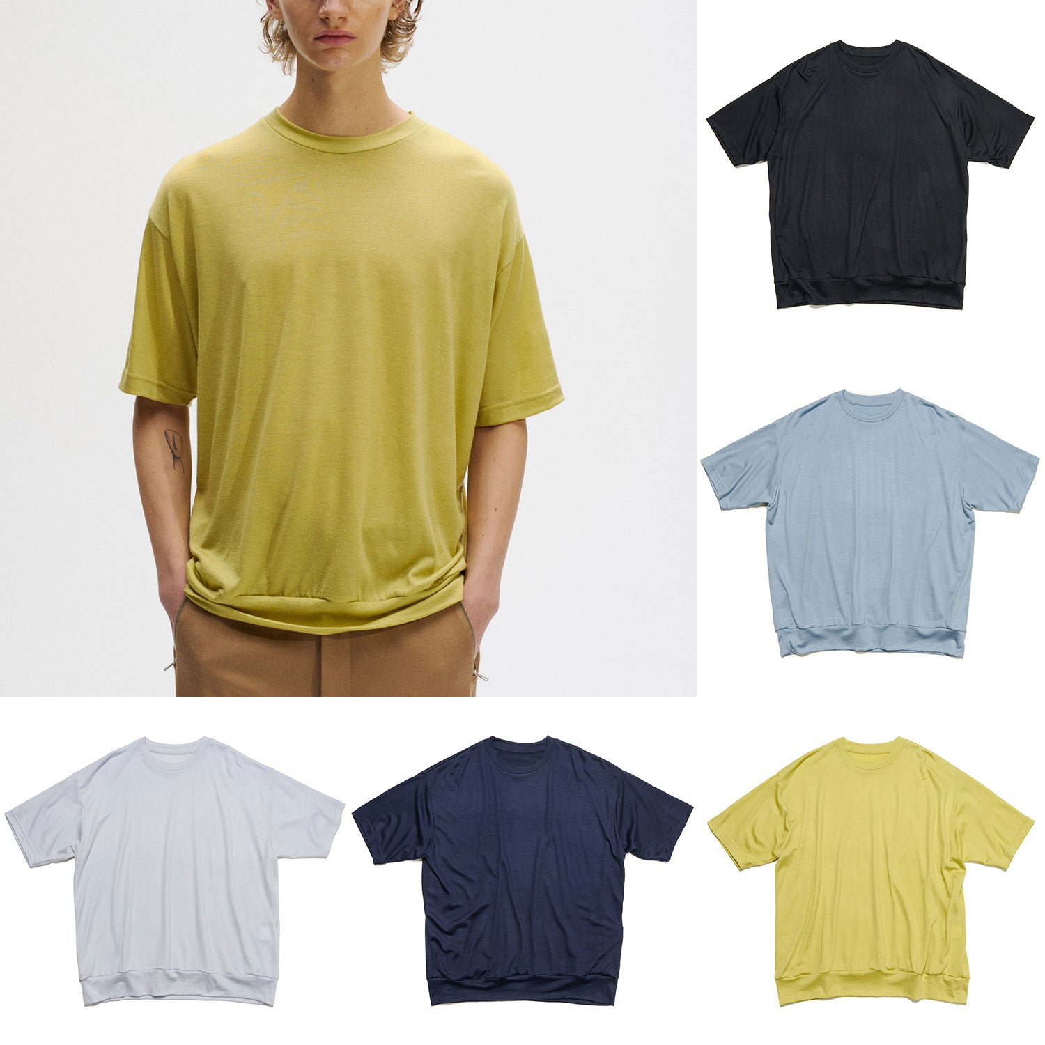 SOPHNET. 25S/S WASHABLE WOOL S/S TOP  SOPH-250061 