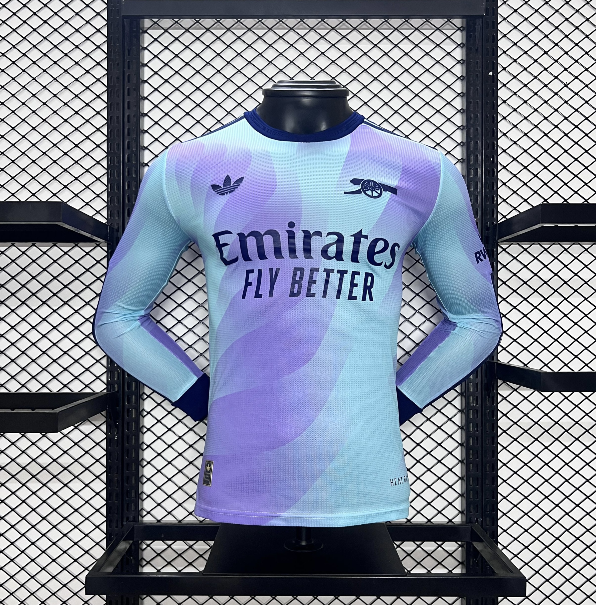 ManixJersey.com | Arsenal 24-25 Third Long Sleeve Jersey - Player Version -Customize Name, Number and Patch | Worldwide Shipping